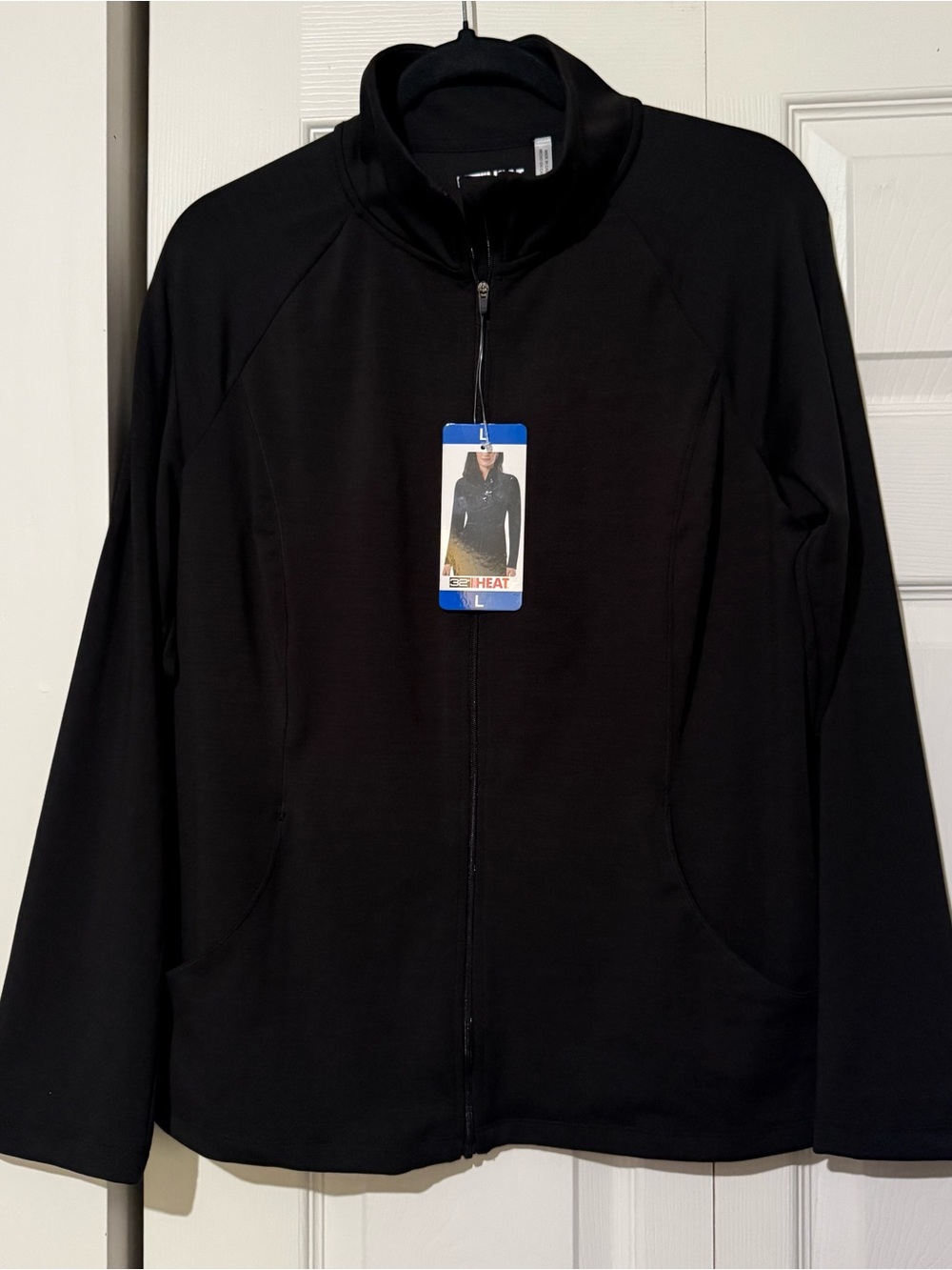 32 Degrees Heat Women’s Active Full Zip Jacket Black, Size Large